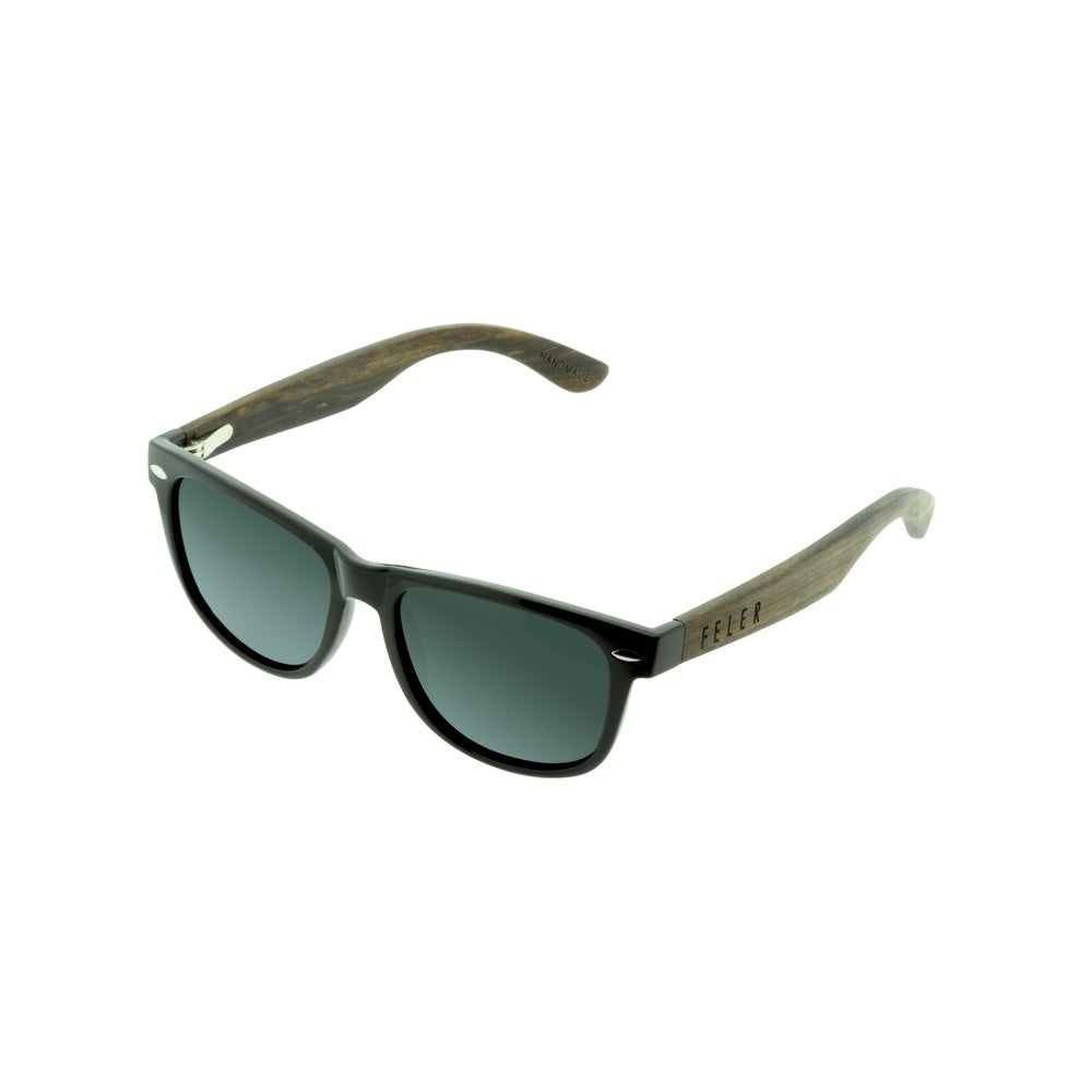 Gafas de Sol de Madera Feler 1501-1 - BLACK UNISEX Talla 53 mm