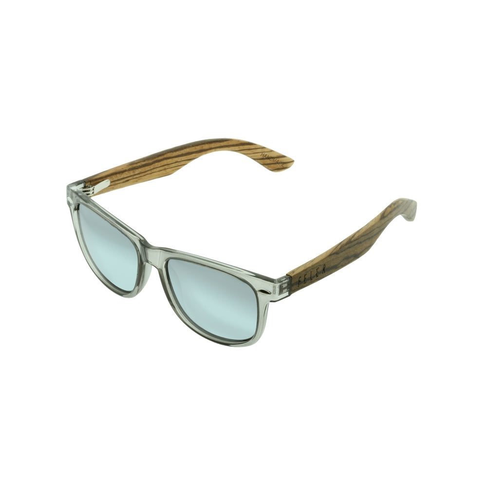 Feler 1501M-2 Wooden Sunglasses - SILVER UNISEX Size 53 mm