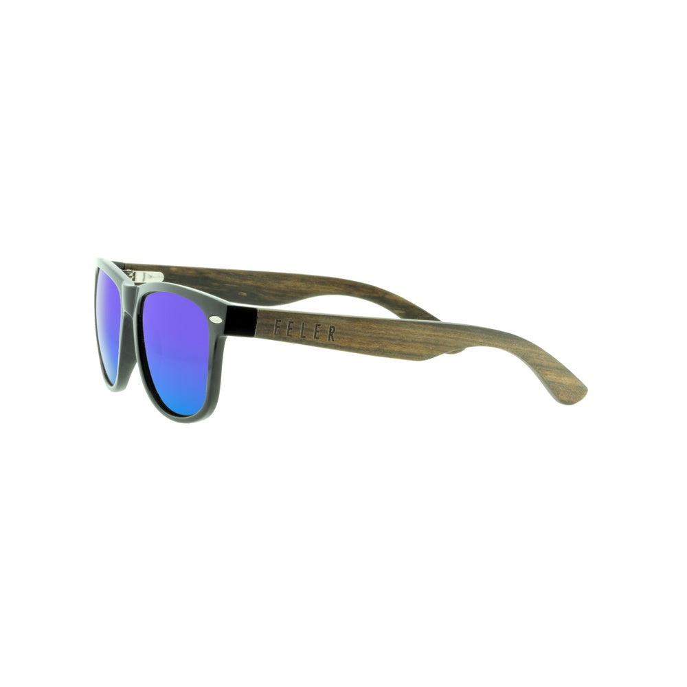 Feler 1501M-4 Wooden Sunglasses - BLUE UNISEX Size 53 mm