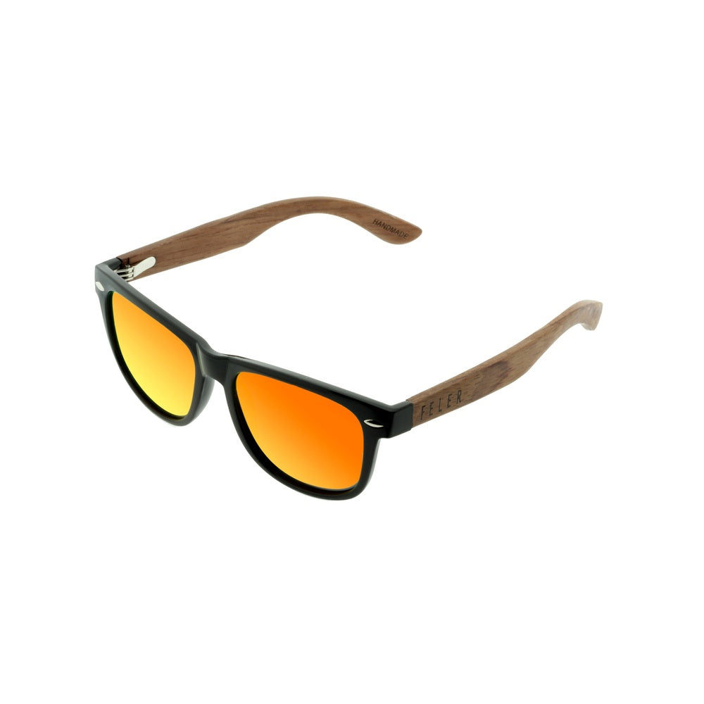 Feler 1501M-5 Wooden Sunglasses - RED UNISEX Size 53 mm