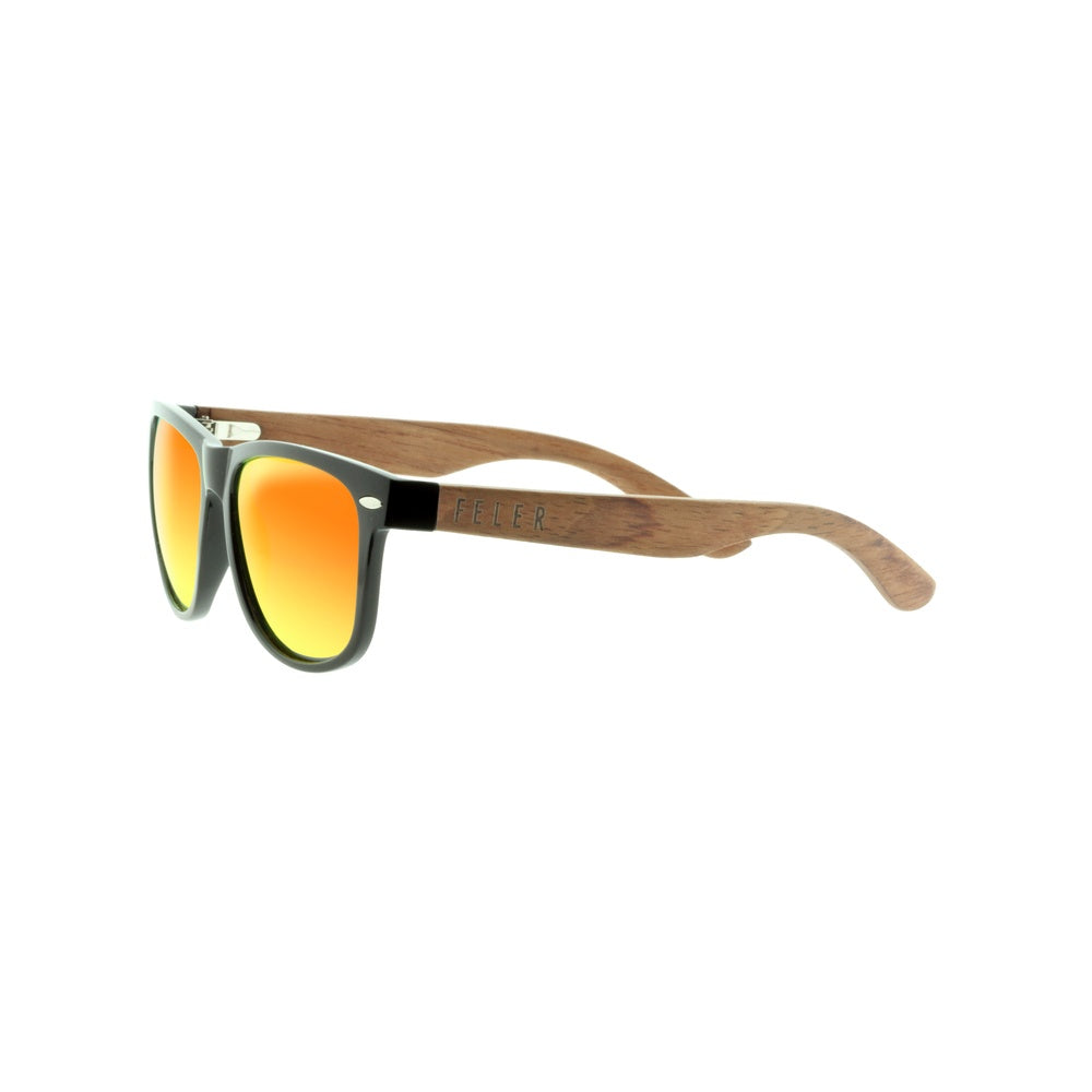 Feler 1501M-5 Wooden Sunglasses - RED UNISEX Size 53 mm