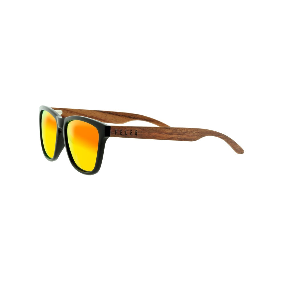 Feler 1505M-5 Wooden Sunglasses - RED UNISEX Size 52 mm