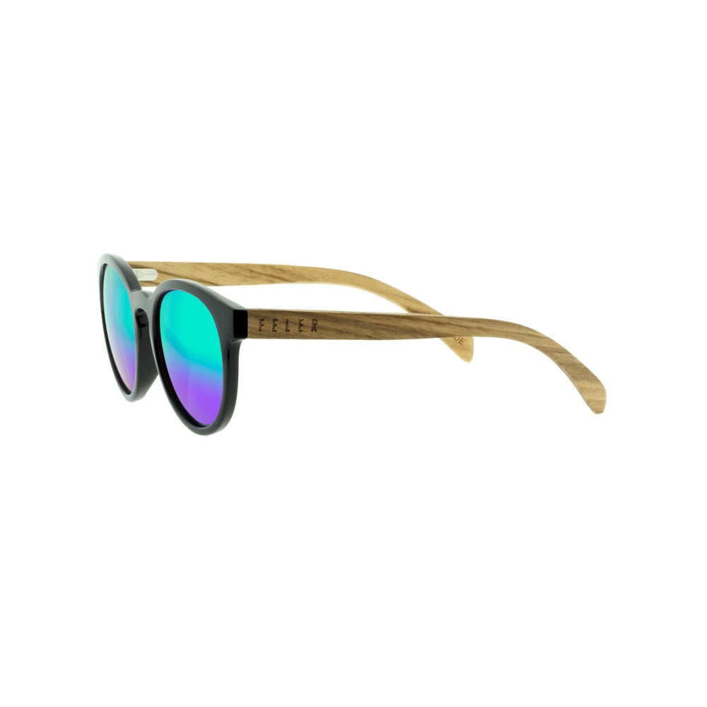Feler 1507M-1 Wooden Sunglasses - GREEN UNISEX Size 51 mm