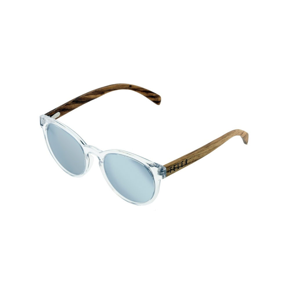 Feler 1507M-2 Wooden Sunglasses - SILVER UNISEX Size 51 mm