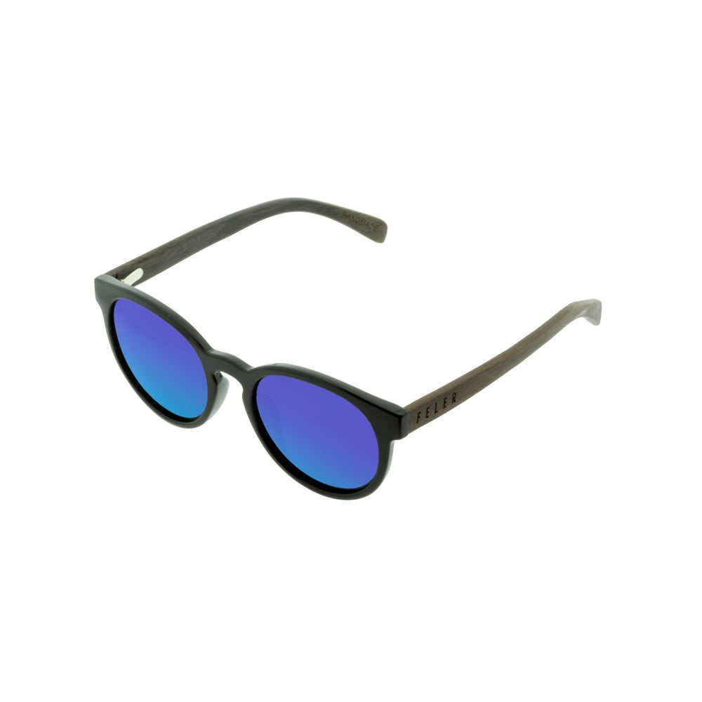 Feler 1507M-4 Wooden Sunglasses - BLUE UNISEX Size 51 mm