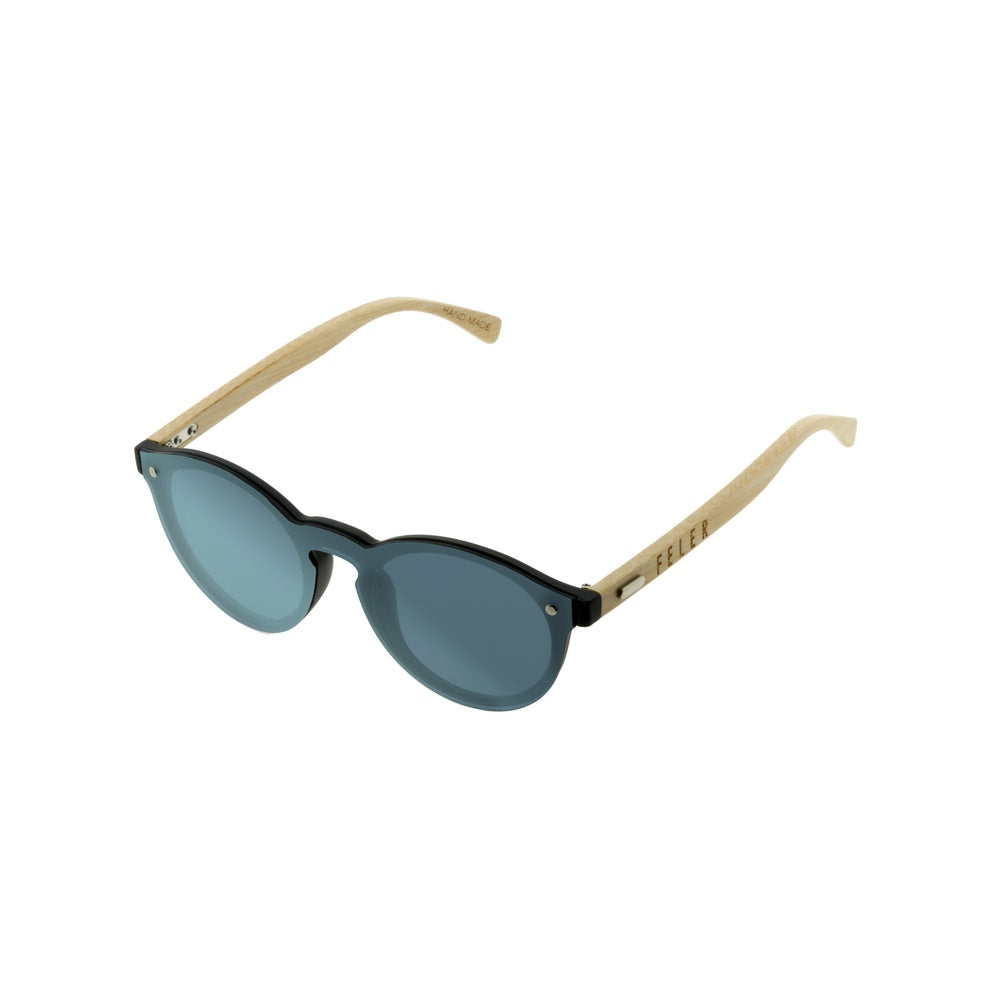 Gafas de Sol de Madera Feler B319-1 - BLACK UNISEX Talla 45 mm