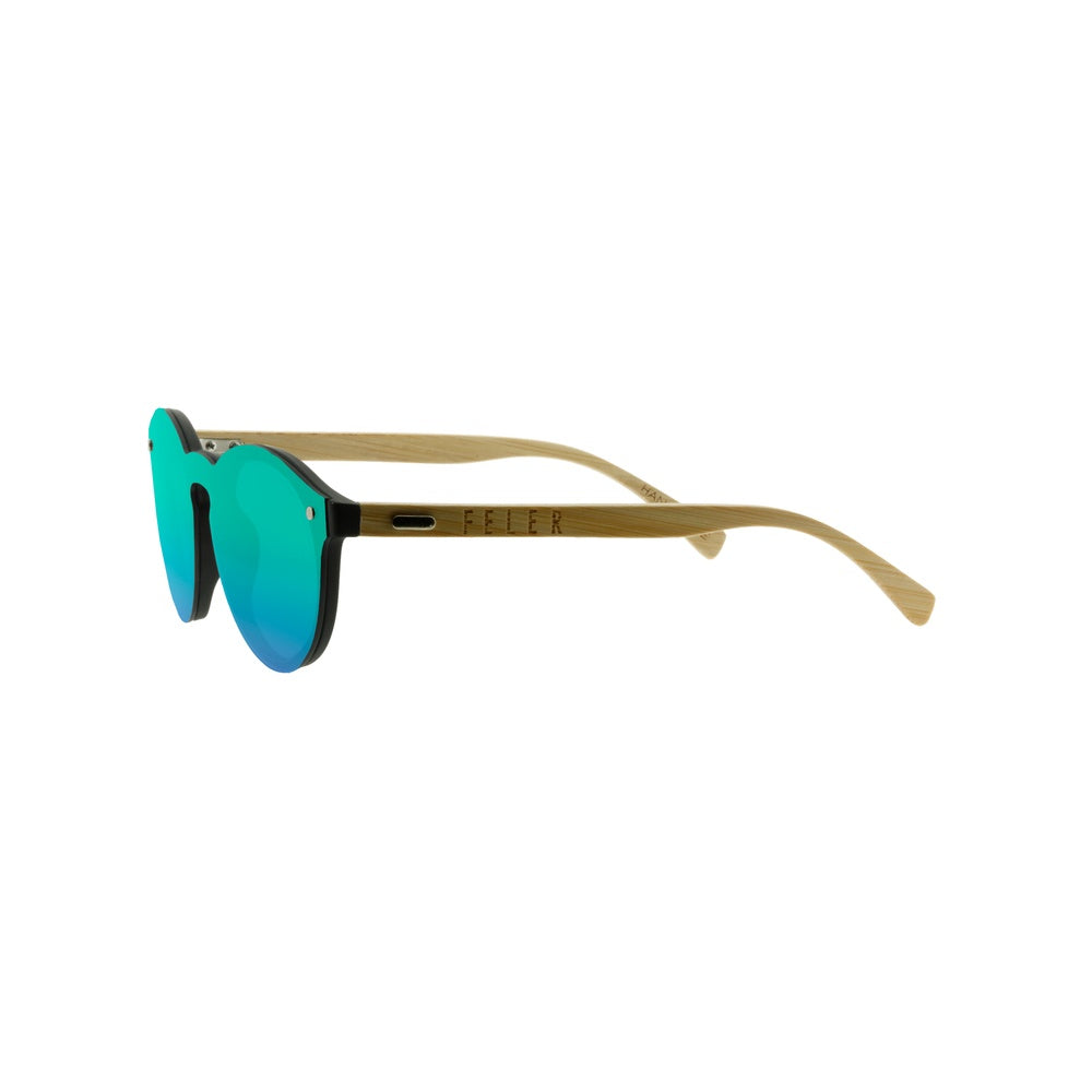 Gafas de Sol de Madera Feler B319M-1 - GREEN UNISEX Talla 45 mm