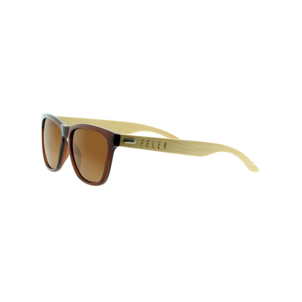 Gafas de Sol de Madera FELER B1039-2 - BROWN UNISEX Talla 50 mm