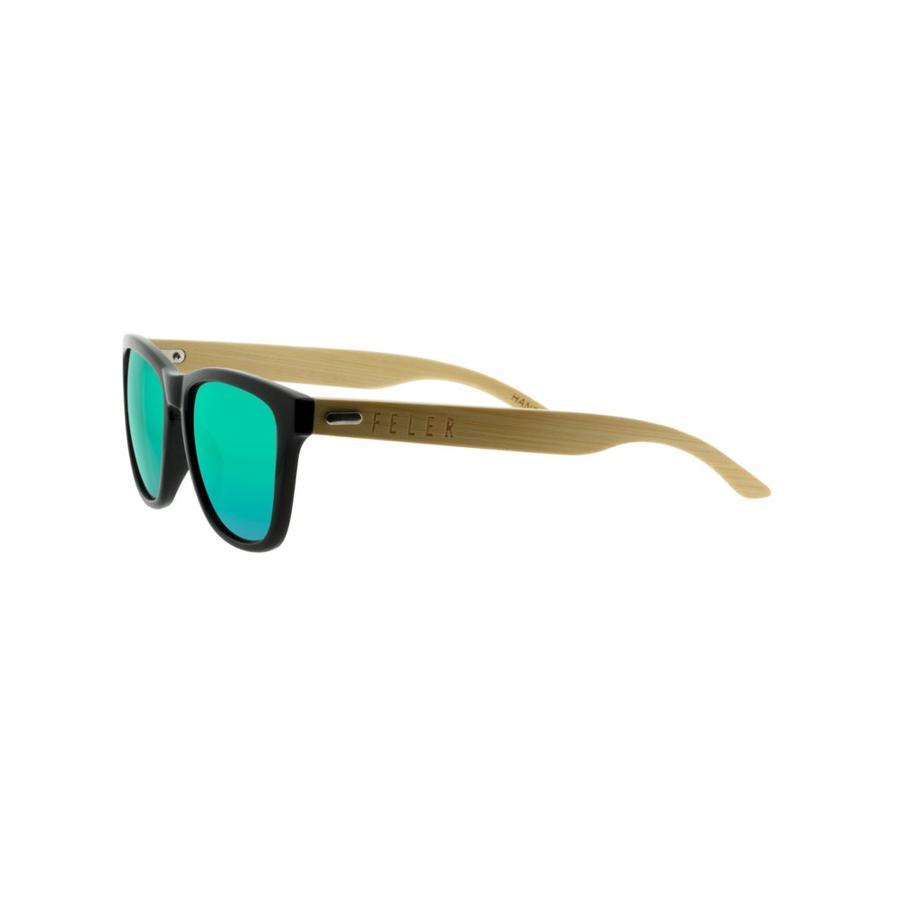 FELER B1039M-1 Wooden Sunglasses - GREEN UNISEX Size 50 mm