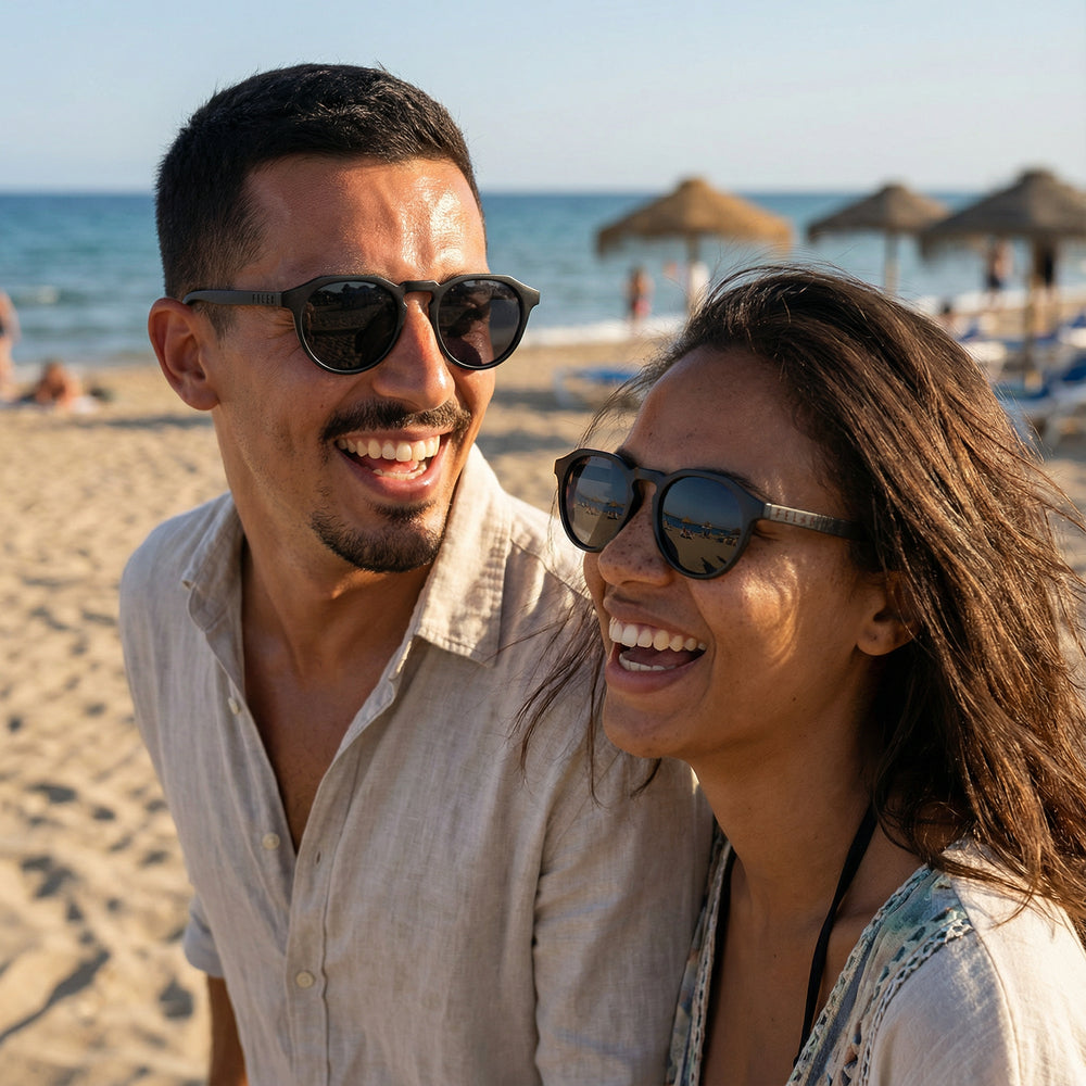 Gafas de Sol de Madera Feler 1526-1 UNISEX Talla 43 mm