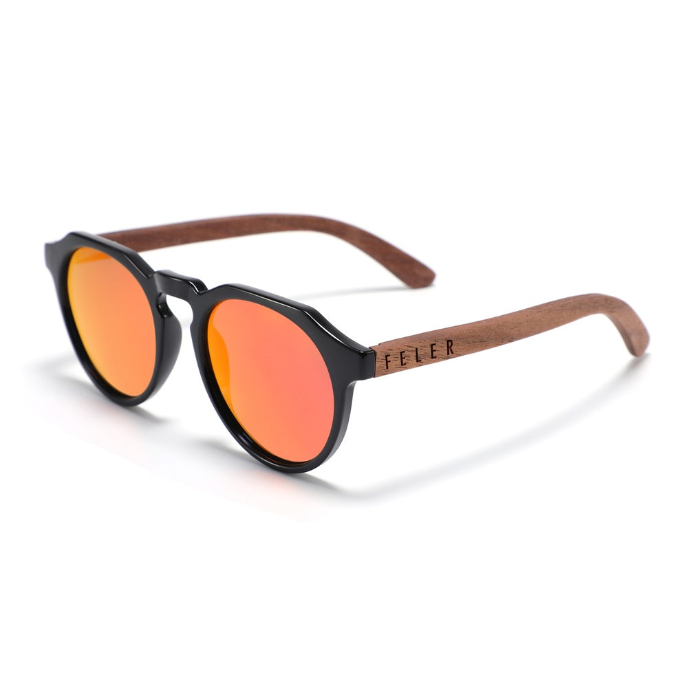 Gafas de Sol de Madera Feler 1526M-5 UNISEX Talla 43 mm