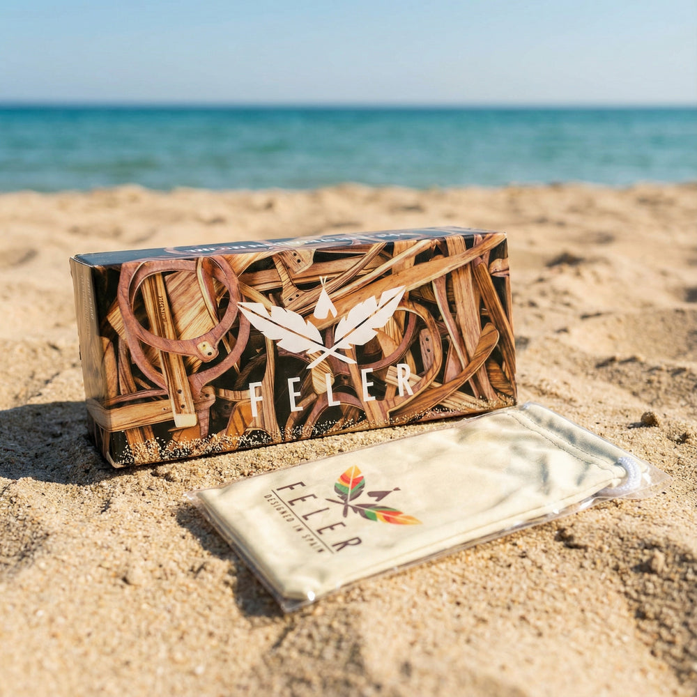 Gafas de Sol de Madera Feler 1203-1 UNISEX Talla 53mm